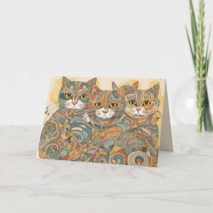 cartão de saudação para gatos 4