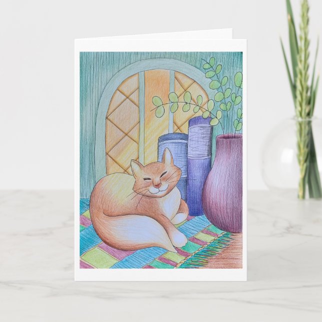 Cartão de saudação para gatos da Bookshop (Frente)