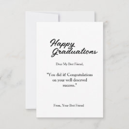 Cartão de saudação para graduação