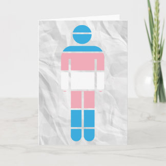 Cartão de saudação para homem transgênero