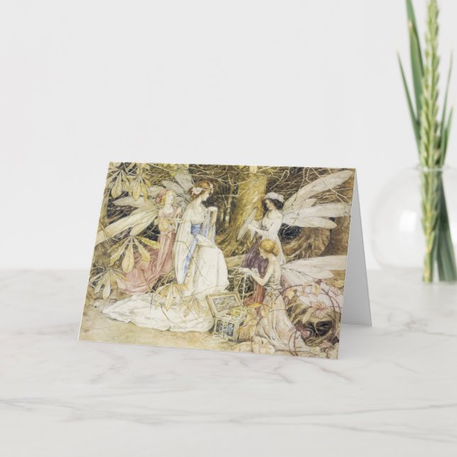 Cartão de Saudação para Joias Fadas (Frente)