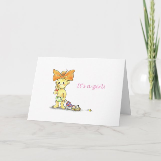Cartão de Saudação para Menina (Frente)