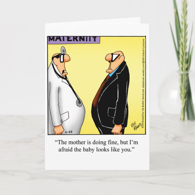 Cartão de Saudação para Novos Parabéns Engraçados (Frente)