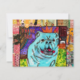 Cartão de saudação para o Bulldog Inglês, bonito e