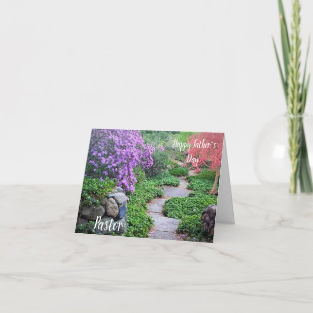 Cartão de Saudação para o Pastor no Dia de os pais (Frente)