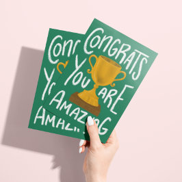 Cartão de Saudação para Parabéns de Troféus de our