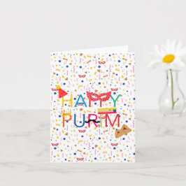 Cartão de saudação para Purim