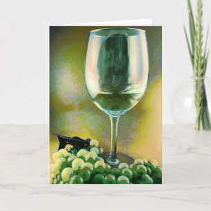Cartão de Saudação para Reflexões de Vinho