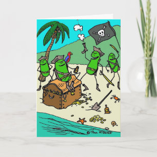 Cartão de Saudação "Partido Pirata" Green Weenii