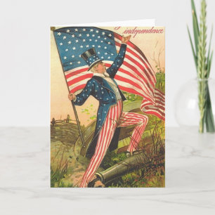 Cartão de Saudação Patriótico Vintage