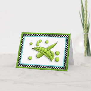 Cartão de Saudação Peas bonito