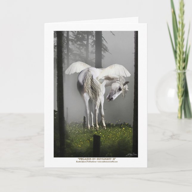 Cartão de saudação "PEGASUS IN SUNLIGHT" (Frente)