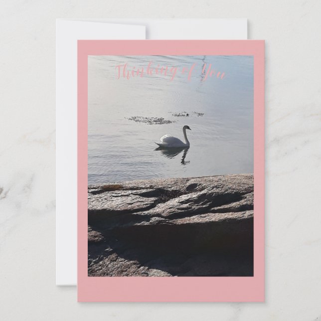 Cartão de Saudação "Pensando em Você" (Frente)