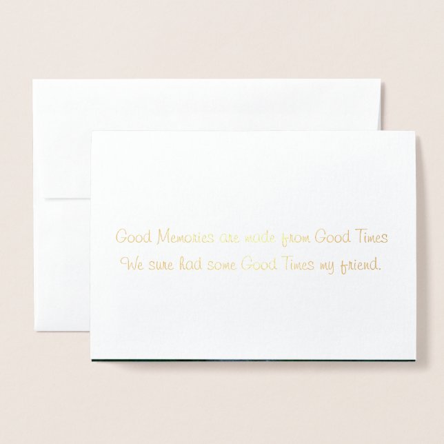 Cartão de saudação "Pensando em Você" (Frente com envelope)