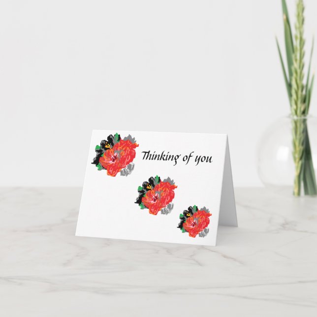 Cartão de Saudação Pensando em você (Frente)