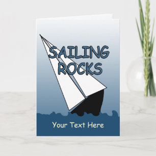Cartão de Saudação Personalizada de Rochas à Vela
