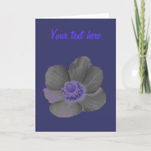Cartão de Saudação Personalizado Anemone Dark Drea