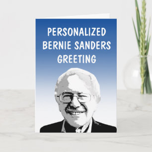 Cartão de Saudação Personalizado Bernie Sanders