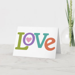 Cartão de saudação personalizado Colorful Love