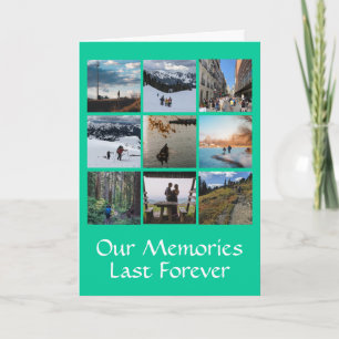 Cartão de Saudação Personalizado com Nove Fotos em