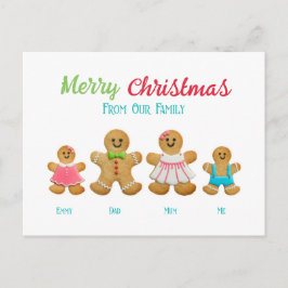 Cartão de Saudação Personalizado da Família Ginger