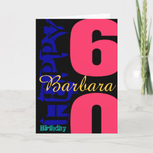 Cartão de saudação personalizado de 60º aniversári