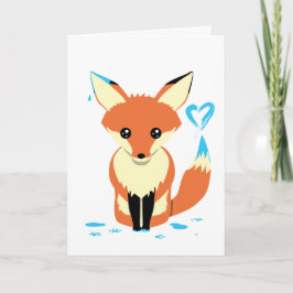 Cartão de Saudação Personalizado de Coração Azul p