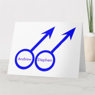 Cartão de Saudação Personalizado de gay Lovers
