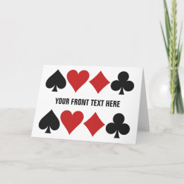 Cartão de saudação personalizado do Player de Cart