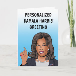 Cartão de Saudação Personalizado Kamala Harris