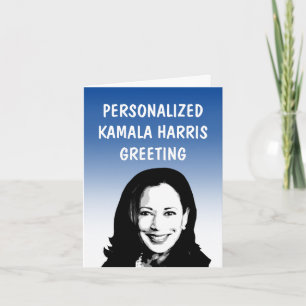 Cartão de Saudação Personalizado Kamala Harris