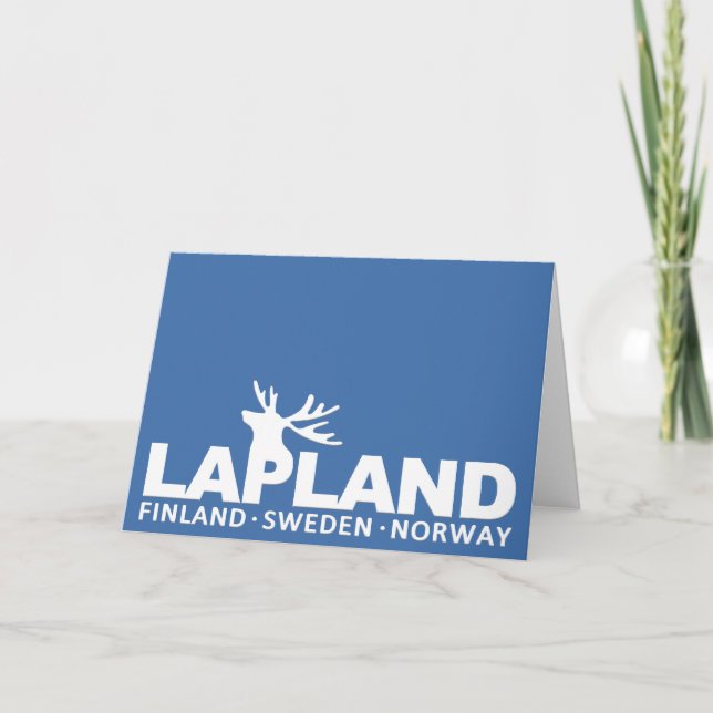 Cartão de saudação personalizado LAPLAND (Frente)