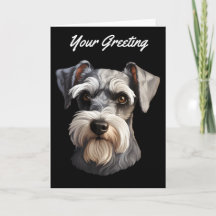 Cartão de Saudação Personalizado Miniatura Schnauz