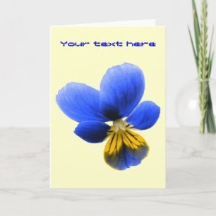 Cartão de Saudação Personalizado Pansy Azul