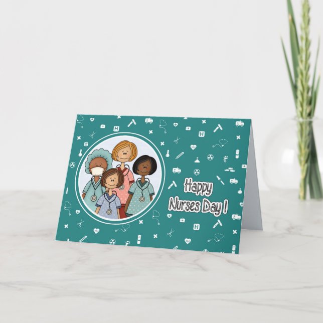 Cartão de Saudação Personalizado para o Dia das En (Frente)