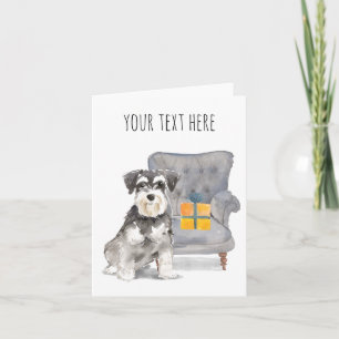 Cartão de Saudação Personalizado Schnauzer