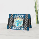 Cartão de Saudação Personalizável do Hanukkah Feli<br><div class="desc">Um cartão de Chanucá Feliz,  totalmente personalizável,  que trará alegria ao manto por anos. Adicione facilmente fotos da família às páginas do vazio,  adicione texto e muito mais! Aproveite!</div>