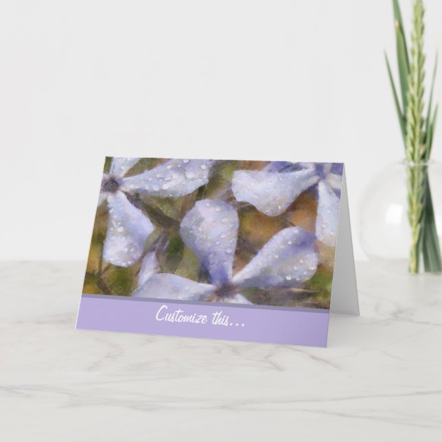 Cartão de Saudação Phlox Puro (Frente)