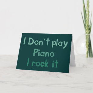 Cartão de Saudação Piano Rock It