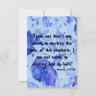 Cartão de Saudação Pic de Escritura de Bíblia Matt