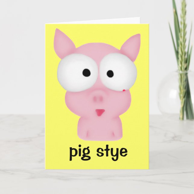 Cartão de Saudação Pig Stye (Frente)