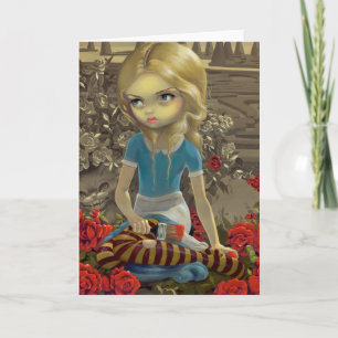 Cartão de saudação "Pintura do Rosa Vermelho"