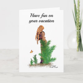 Cartão de Saudação Pinup Girl do Hiker Redhead