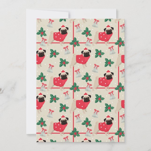 Cartão de saudação plano de Natal (Frente)