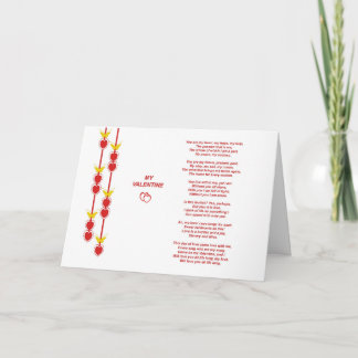 Cartão de Saudação Poema do namorados