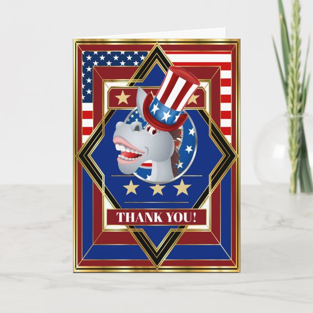 Cartão de Saudação Político Democrata (Frente)