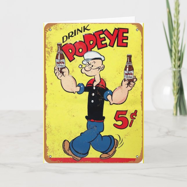 Cartão de Saudação Popeye (Frente)