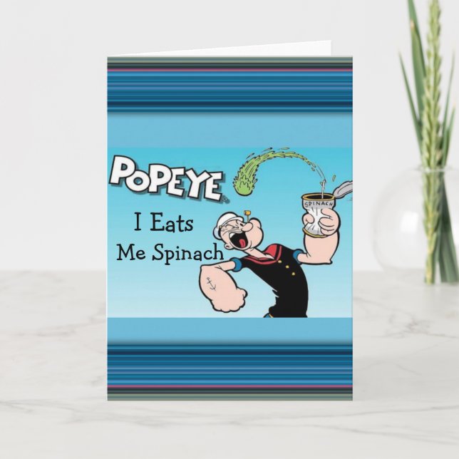 Cartão de Saudação Popeye (Frente)