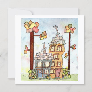 Cartão de Saudação por Aquarela da Dream House