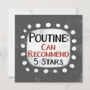 Cartão de Saudação Poutine Review 5 Stars